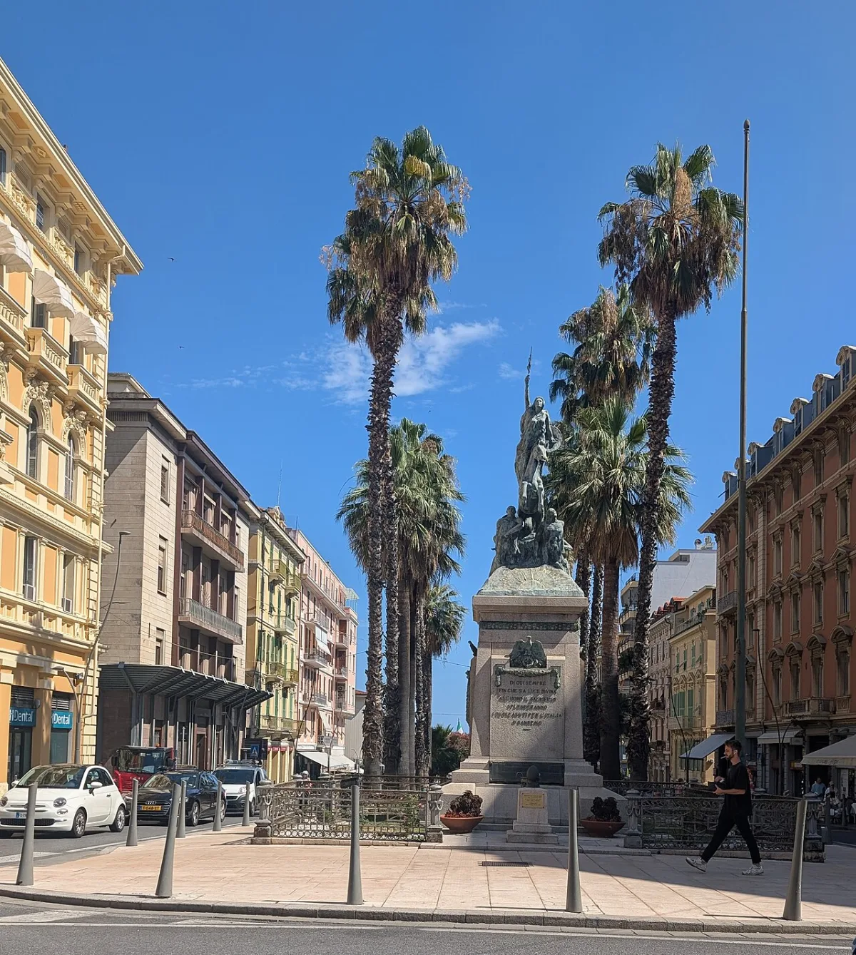 Corso Mombello a Sanremo, con le palme