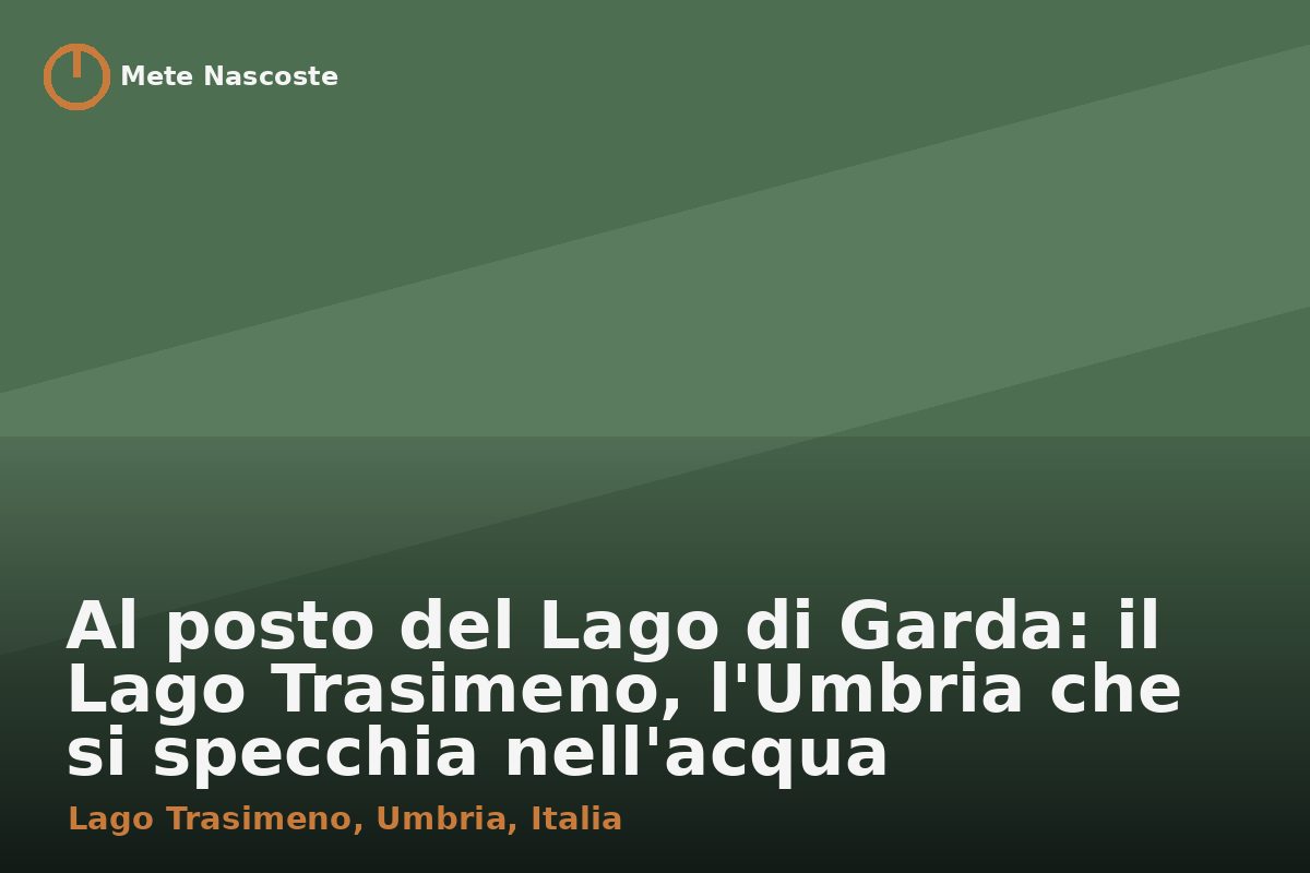 Al posto del Lago di Garda: il Lago Trasimeno, l'Umbria che si specchia nell'acqua