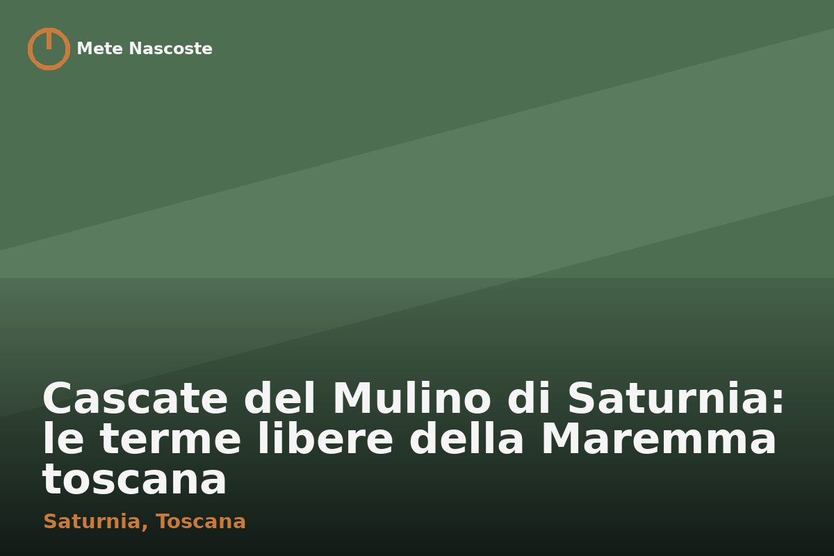 Cascate del Mulino di Saturnia: le terme libere della Maremma toscana