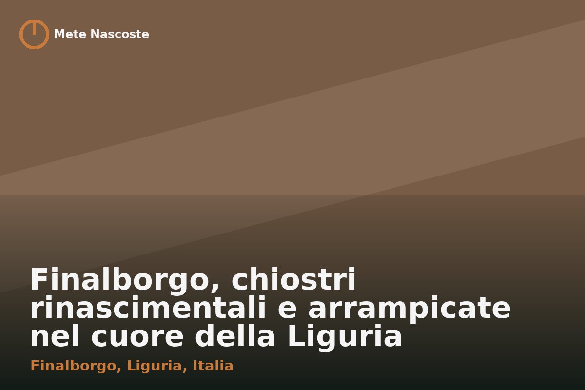 Finalborgo, chiostri rinascimentali e arrampicate nel cuore della Liguria