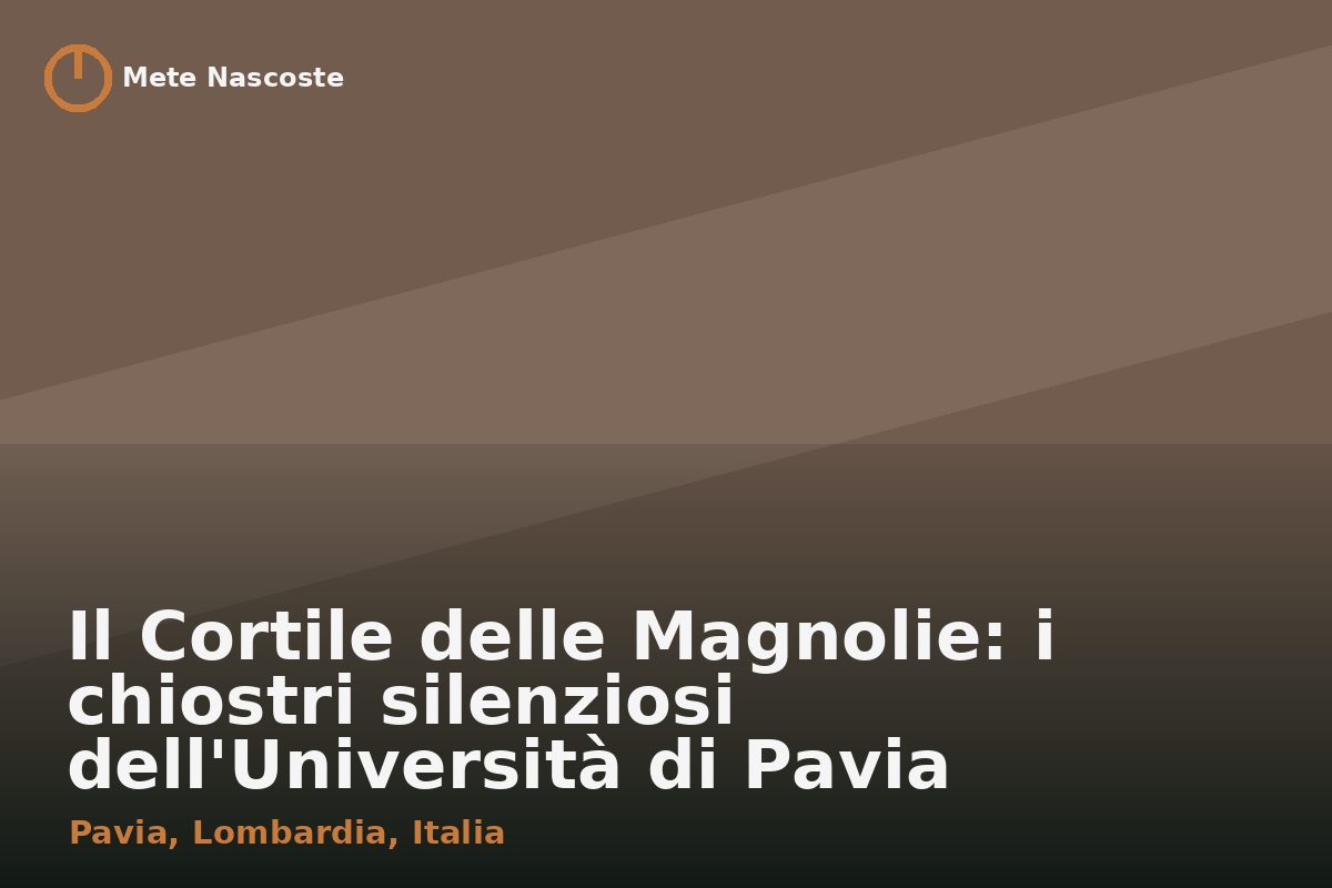 Il Cortile delle Magnolie: i chiostri silenziosi dell'Università di Pavia