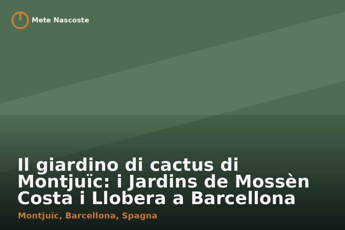 Il giardino di cactus di Montjuïc: i Jardins de Mossèn Costa i Llobera a Barcellona