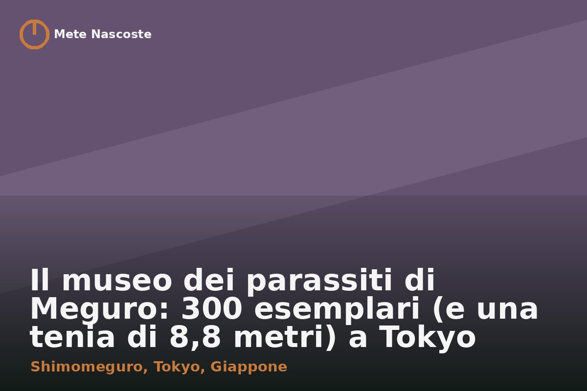 Il museo dei parassiti di Meguro: 300 esemplari (e una tenia di 8,8 metri) a Tokyo