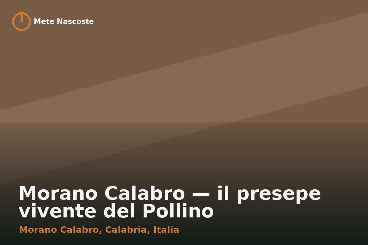 Morano Calabro — il presepe vivente del Pollino