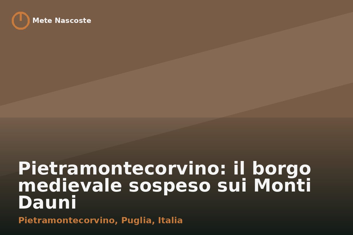 Pietramontecorvino: il borgo medievale sospeso sui Monti Dauni
