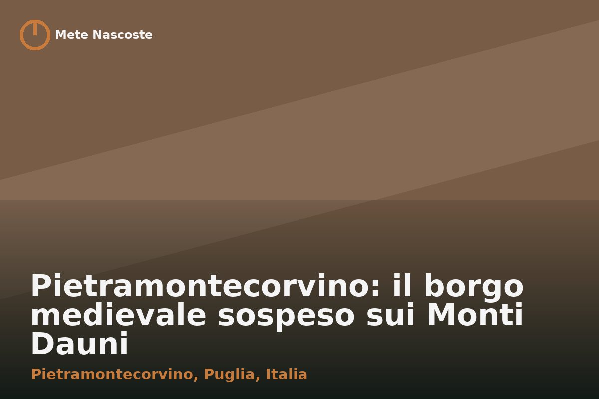 Pietramontecorvino: il borgo medievale sospeso sui Monti Dauni
