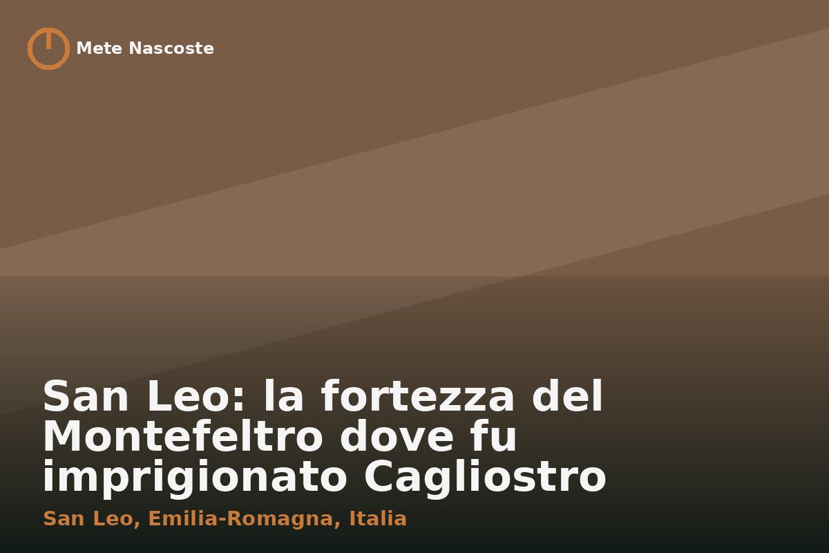 San Leo: la fortezza del Montefeltro dove fu imprigionato Cagliostro