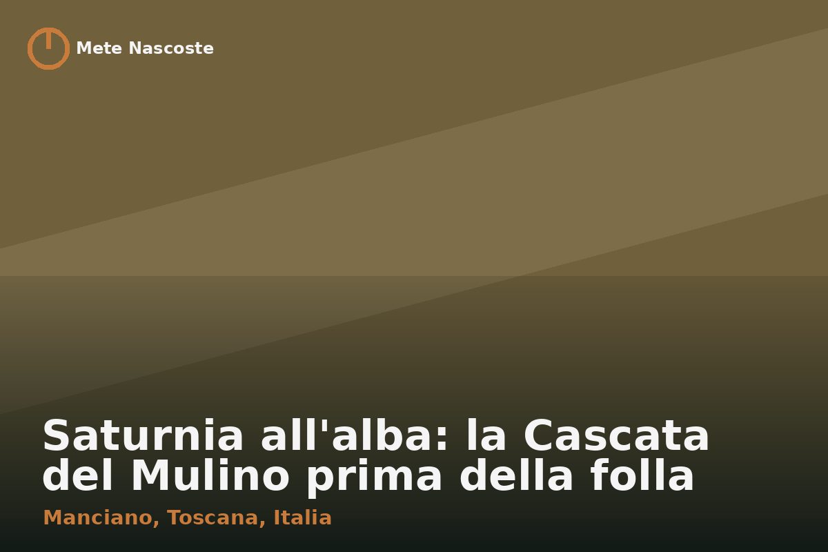 Saturnia all'alba: la Cascata del Mulino prima della folla