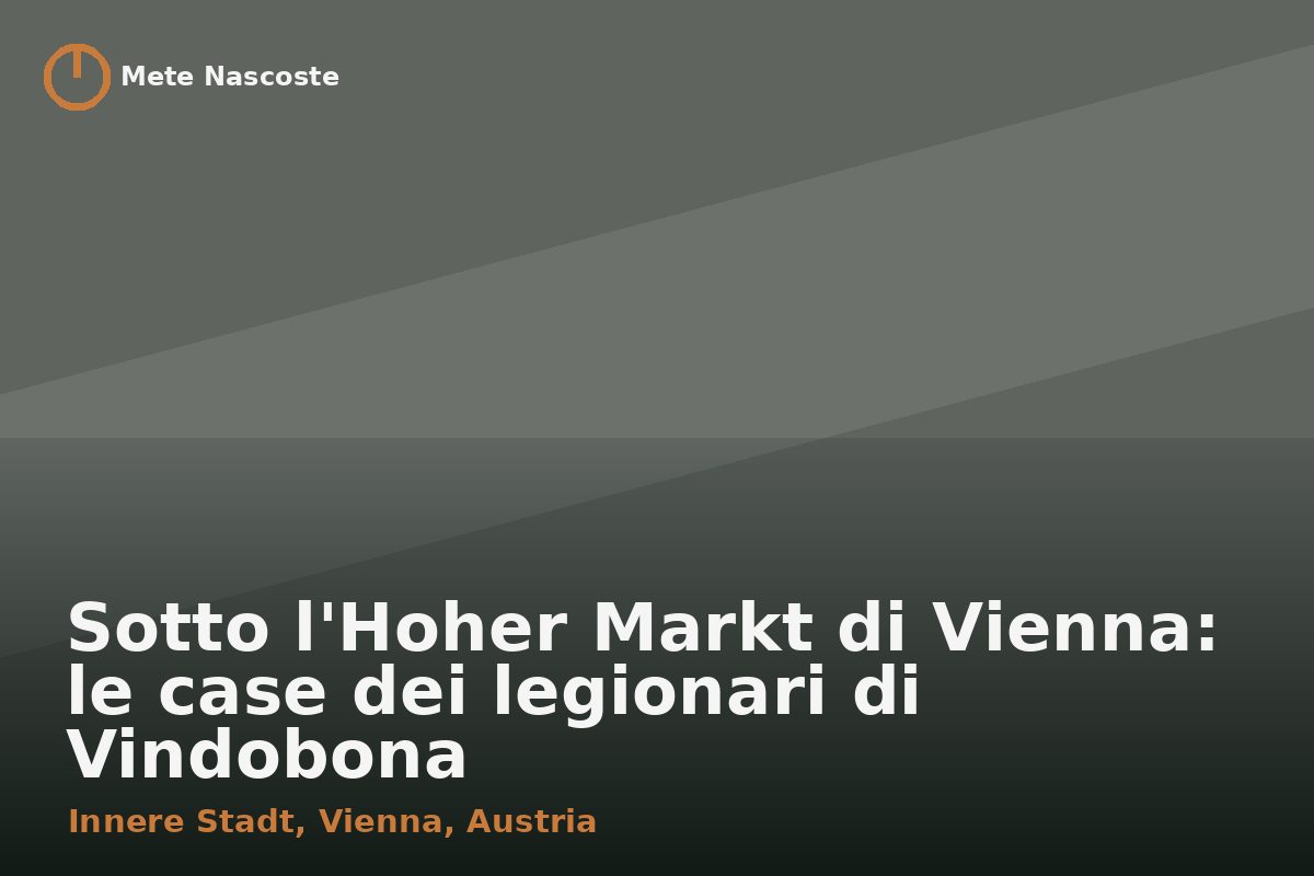 Sotto l'Hoher Markt di Vienna: le case dei legionari di Vindobona