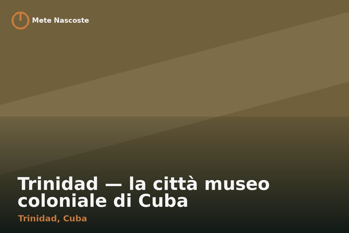 Trinidad — la città museo coloniale di Cuba